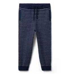 Janie and Jack Pants-The Striped Sweater Jogger merchant marine stripe