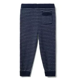 Janie and Jack Pants-The Striped Sweater Jogger merchant marine stripe