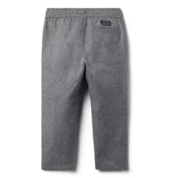 Janie and Jack Pants-The Tapered Jogger grey heather herringbone