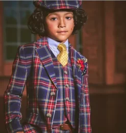 Janie and Jack Blazers & Vests|Jackets & Coats-The Tartan Blazer dark marine tartan