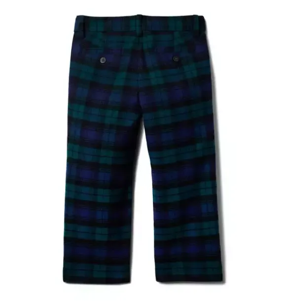 Janie and Jack Suiting|Pants-The Tartan Pant dark emerald tartan