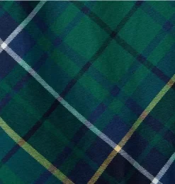 Janie and Jack Short Sleeve Tops-The Tartan Smocked Ruffle Top river green tartan