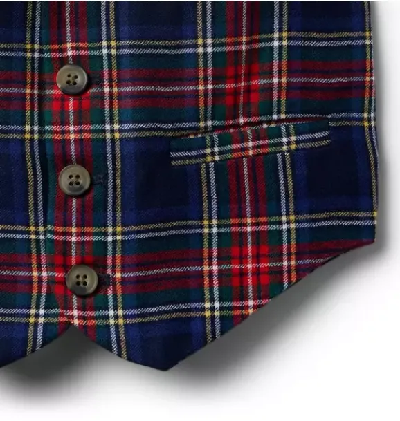 Janie and Jack Blazers & Vests|Suiting-The Tartan Vest holiday red tartan