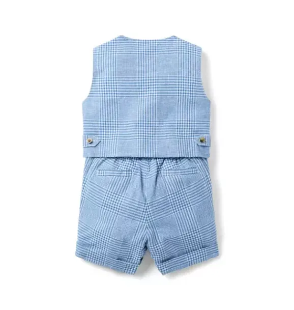 Janie and Jack Sets-The Tattersall Baby Suit Set pebble beach tattersall