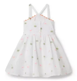Janie and Jack Dresses-The Trending Tropics Dress white flamingo palm