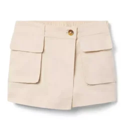 Janie and Jack Skirts & Shorts-The Twill Cargo Skort light khaki
