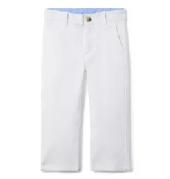 Janie and Jack Pants-The Twill Pant white