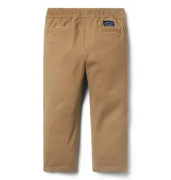 Janie and Jack Pants-The Twill Pull-On Pant dark khaki