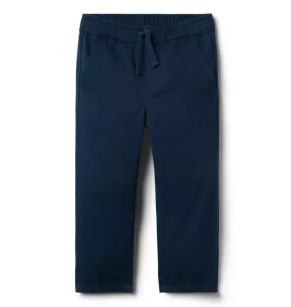 Janie and Jack Pants-The Twill Pull-On Pant merchant marine
