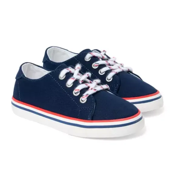 Janie and Jack Shoes-The Twill Sneaker merchant marine