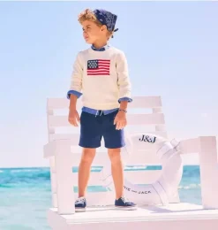 Janie and Jack Shoes-The Twill Sneaker merchant marine