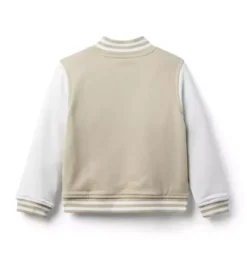 Janie and Jack Jackets & Coats-The Varsity Bomber Jacket taupe