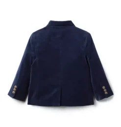Janie and Jack Blazers & Vests|Suiting-The Velvet Party Blazer dark marine