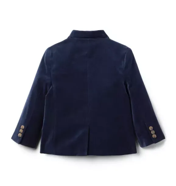 Janie and Jack Blazers & Vests|Suiting-The Velvet Party Blazer dark marine