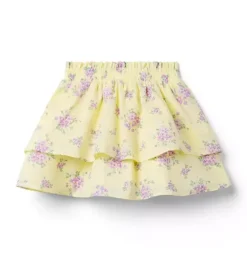 Janie and Jack Skirts & Shorts-Tiered Floral Skirt buttermilk floral