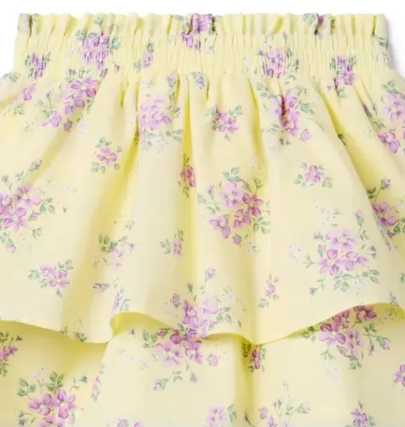Janie and Jack Skirts & Shorts-Tiered Floral Skirt buttermilk floral