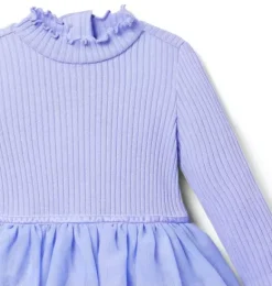 Janie and Jack Dresses-Tiered Tulle Dress twilight purple