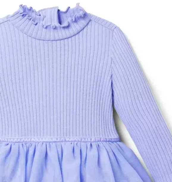 Janie and Jack Dresses-Tiered Tulle Dress twilight purple