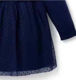 Janie and Jack Dresses-Tiered Tulle Sweater Dress merchant marine