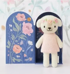 Janie and Jack Stuffed Animals-Tiny Charlotte the dog light/pastel pink