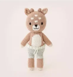 Janie and Jack Stuffed Animals-Tiny Elliott the fawn light/pastel green