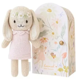 Janie and Jack Stuffed Animals-Tiny Hannah the bunny (blush) light/pastel pink