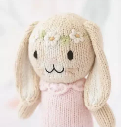 Janie and Jack Stuffed Animals-Tiny Hannah the bunny (blush) light/pastel pink