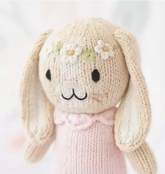 Janie and Jack Stuffed Animals-Tiny Hannah the bunny (blush) light/pastel pink