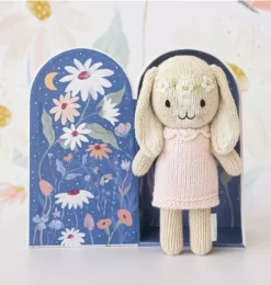 Janie and Jack Stuffed Animals-Tiny Hannah the bunny (blush) light/pastel pink