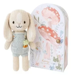 Janie and Jack Stuffed Animals-Tiny Henry the bunny light/pastel blue