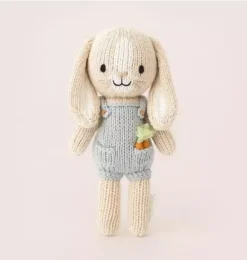 Janie and Jack Stuffed Animals-Tiny Henry the bunny light/pastel blue