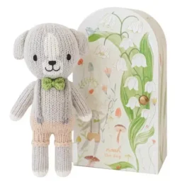Janie and Jack Stuffed Animals-Tiny Noah the dog light/pastel grey