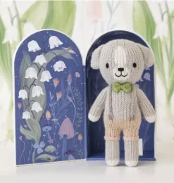 Janie and Jack Stuffed Animals-Tiny Noah the dog light/pastel grey