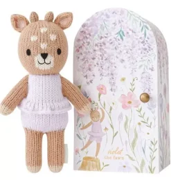 Janie and Jack Stuffed Animals-Tiny Violet the fawn light/pastel purple
