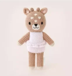 Janie and Jack Stuffed Animals-Tiny Violet the fawn light/pastel purple