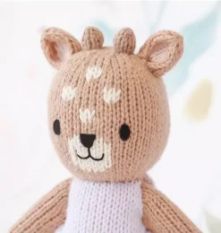 Janie and Jack Stuffed Animals-Tiny Violet the fawn light/pastel purple