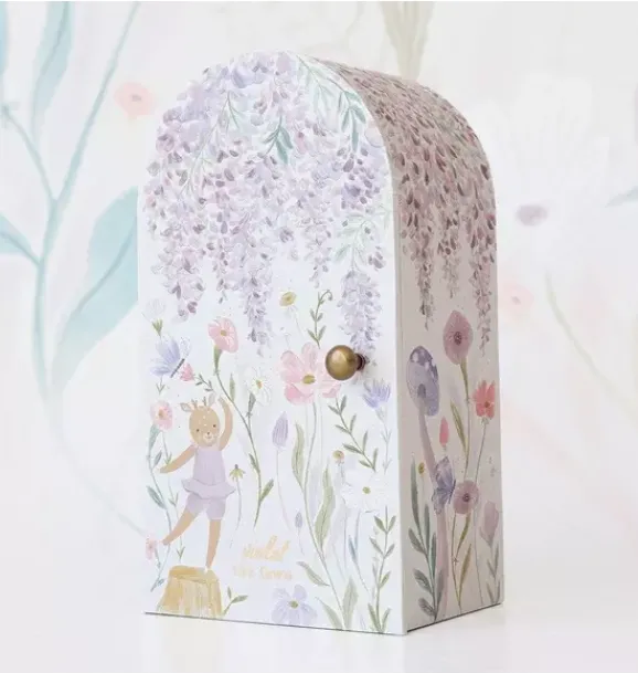 Janie and Jack Stuffed Animals-Tiny Violet the fawn light/pastel purple