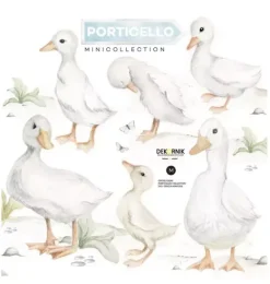 Janie and Jack Wallpaper-Tip Toe Geese Porticello Wall Decal Set multi