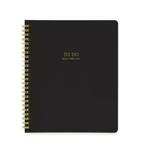 Janie and Jack Desk Accessories-To Do Notebook, Black multi
