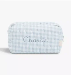 Janie and Jack Nursery|Luggage-Toiletry Pouch - Gingham blue