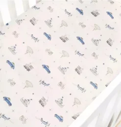 Janie and Jack Sheets|Nursery-Transit Treasures Crib Sheet - blue