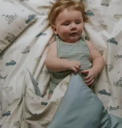 Janie and Jack Blankets And Quilts-Transit Treasures Toddler Duvet Set - blue