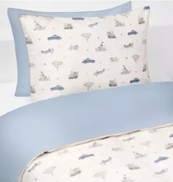 Janie and Jack Blankets And Quilts-Transit Treasures Twin Set - blue