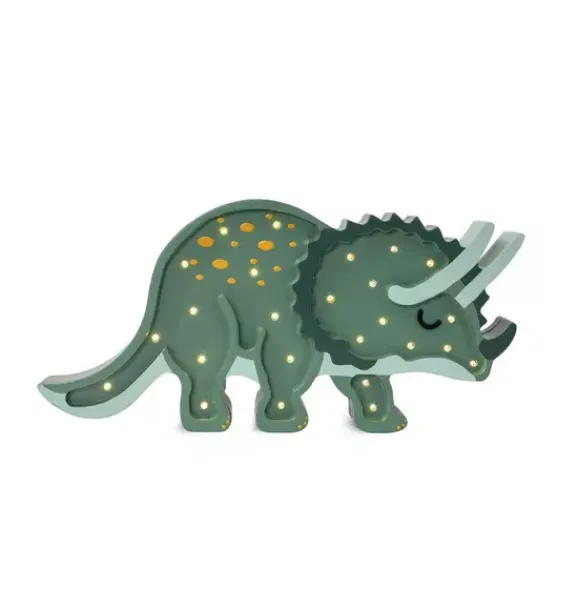Janie and Jack Lighting-Triceratops Dinosaur Lamp military green