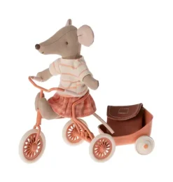 Janie and Jack Dolls-Tricycle Mouse, Big Sister - coral