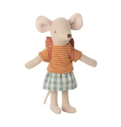 Janie and Jack Dolls-Tricycle Mouse, Big Sister - old rose