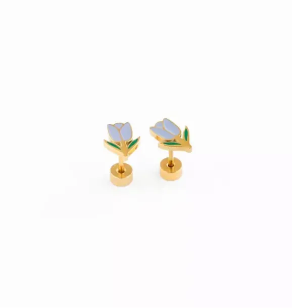 Janie and Jack Kids Accessories|Jewelry-Tulip Stud Earrings blue