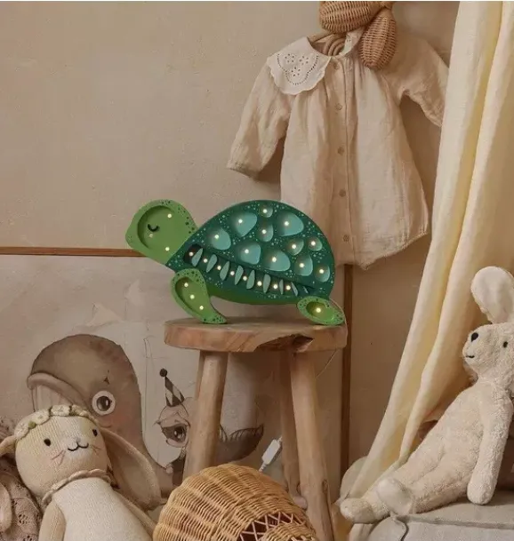 Janie and Jack Lighting-Turtle Lamp ocean green