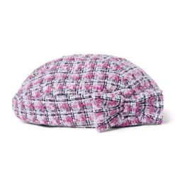 Janie and Jack Hats, Scarves, & Gloves-Tweed Bow Beret lilac