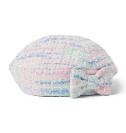 Janie and Jack Hats, Scarves, & Gloves-Tweed Bow Beret pale pink